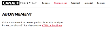service client canal plus