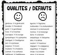 qualités et défauts