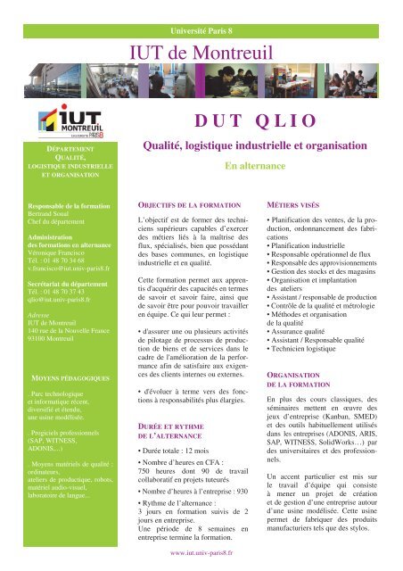 qualité logistique industrielle et organisation