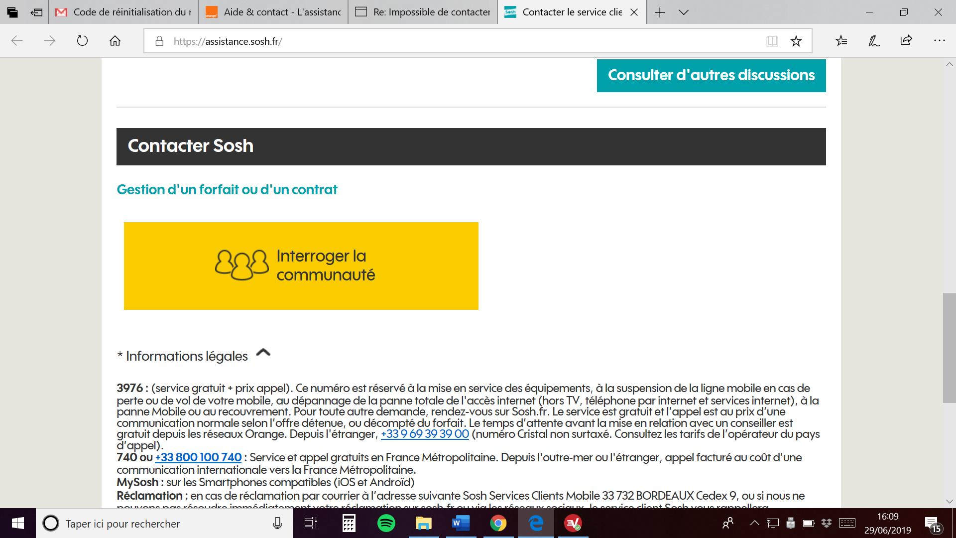 sosh contact